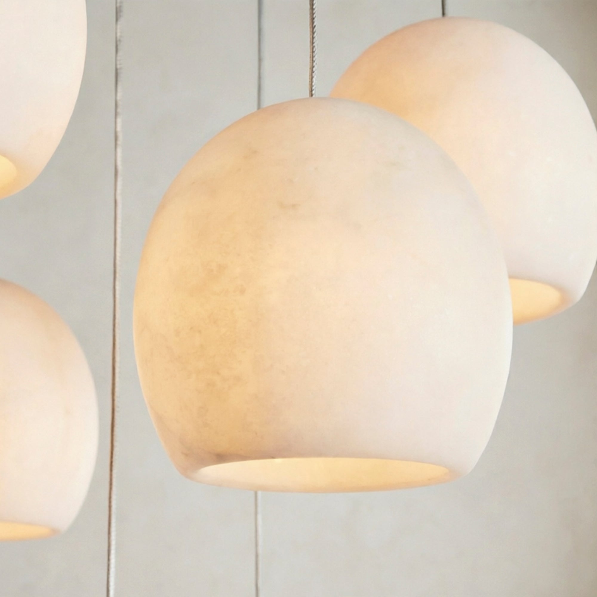 Arica Alabaster Round Chandelier