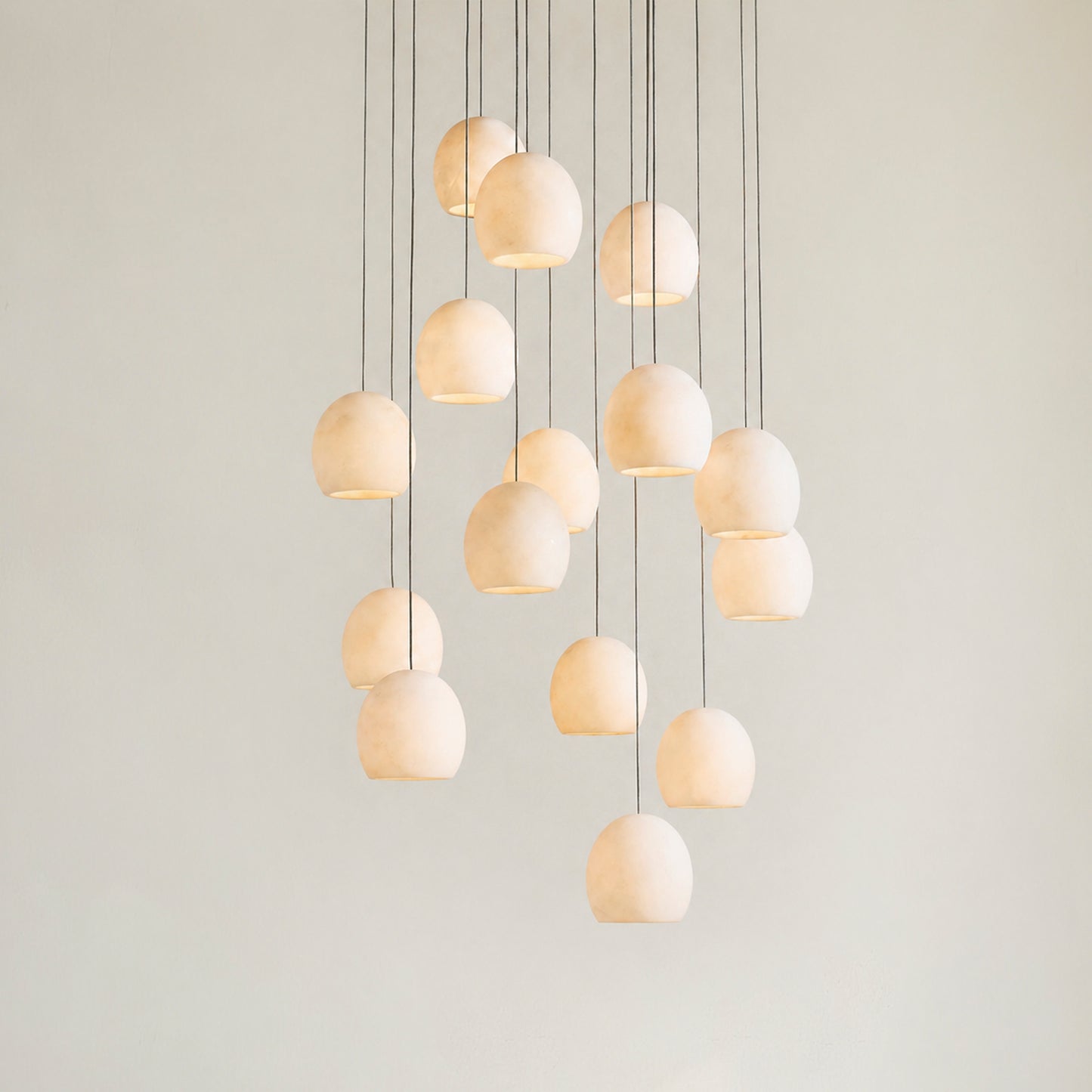 Arica Alabaster Round Chandelier