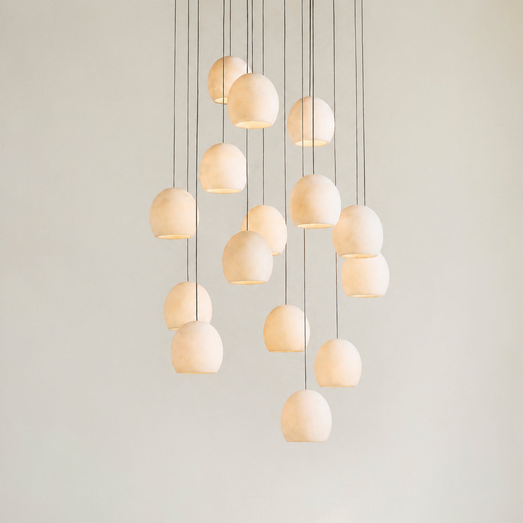 Arica Alabaster Round Chandelier
