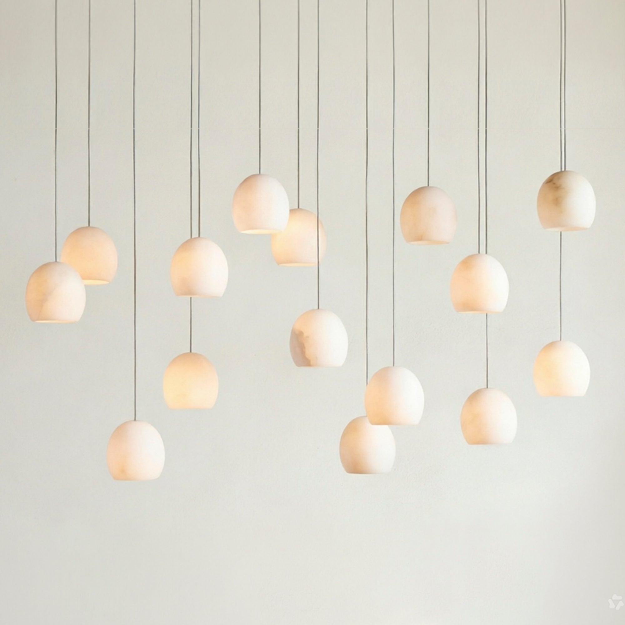 Arica Alabaster Linear Chandelier