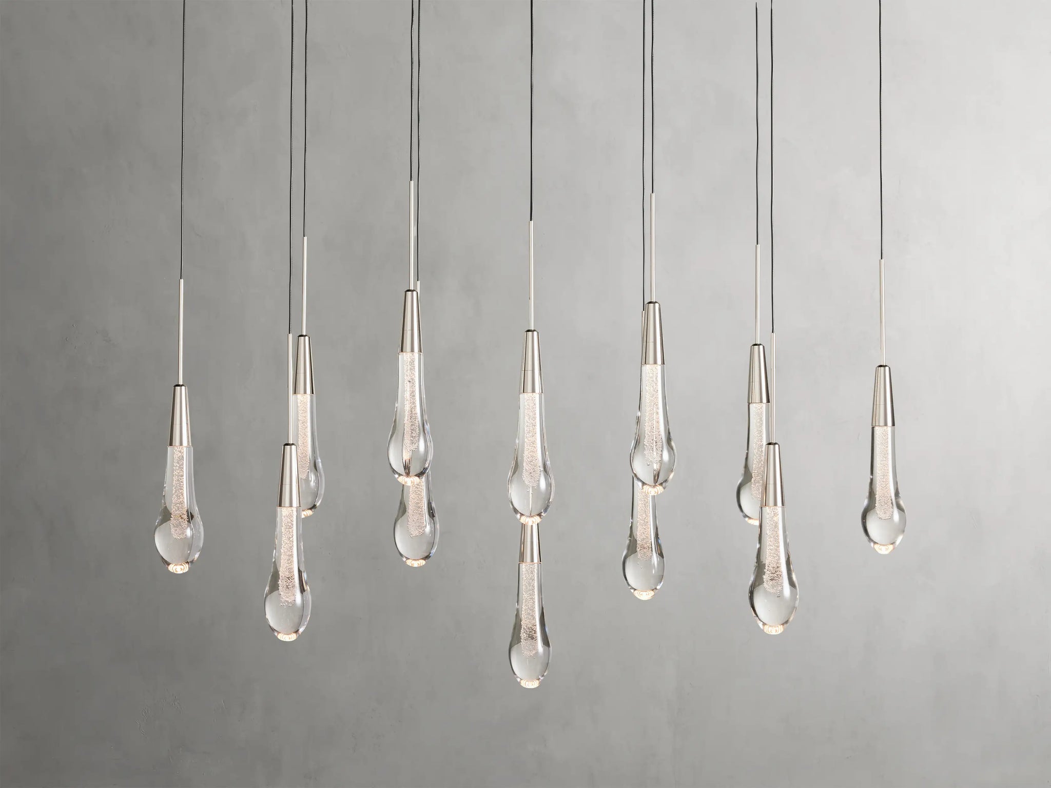 Soltaire Glass Linear Chandelier