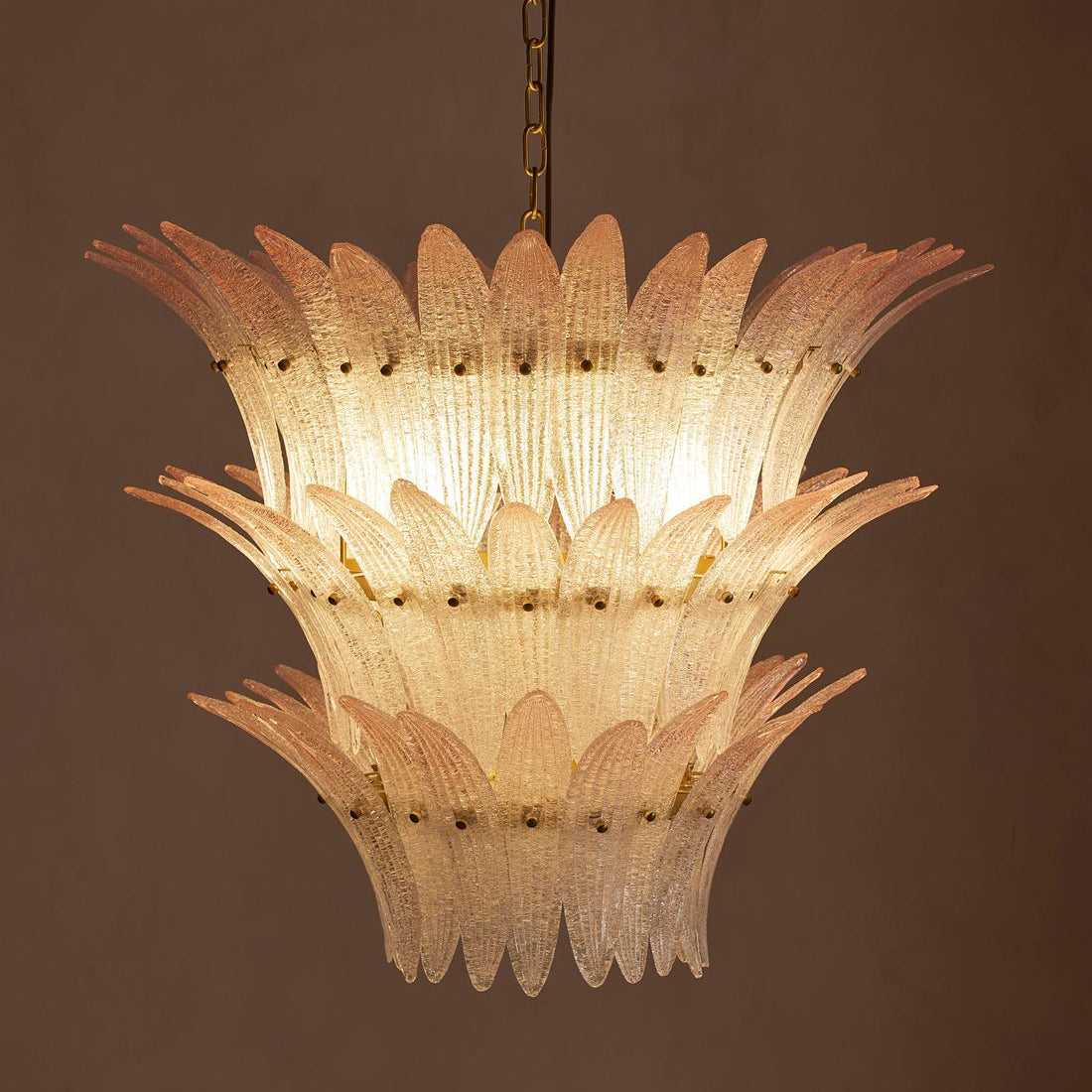 Treviso Pink  Round Multi-Tier Chandelier 30"D