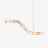 Streamlined Alabaster Pendant Lamp