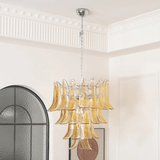Glass Amber Lily Chandelier