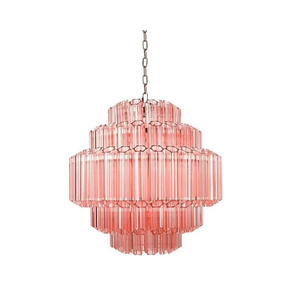 Verona Pink Multi-Tier Chandelier 26"