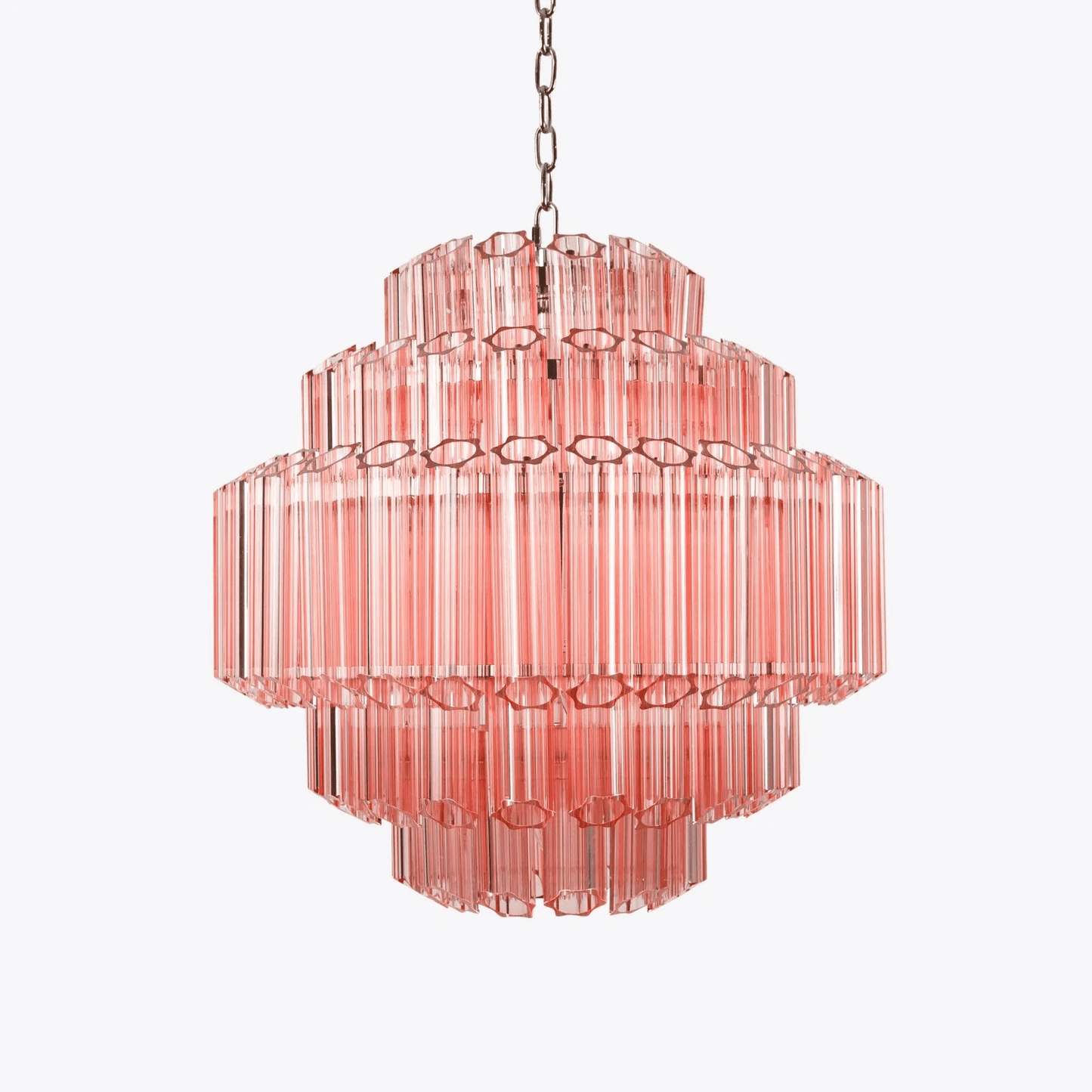 Verona Pink Multi-Tier Chandelier 26"