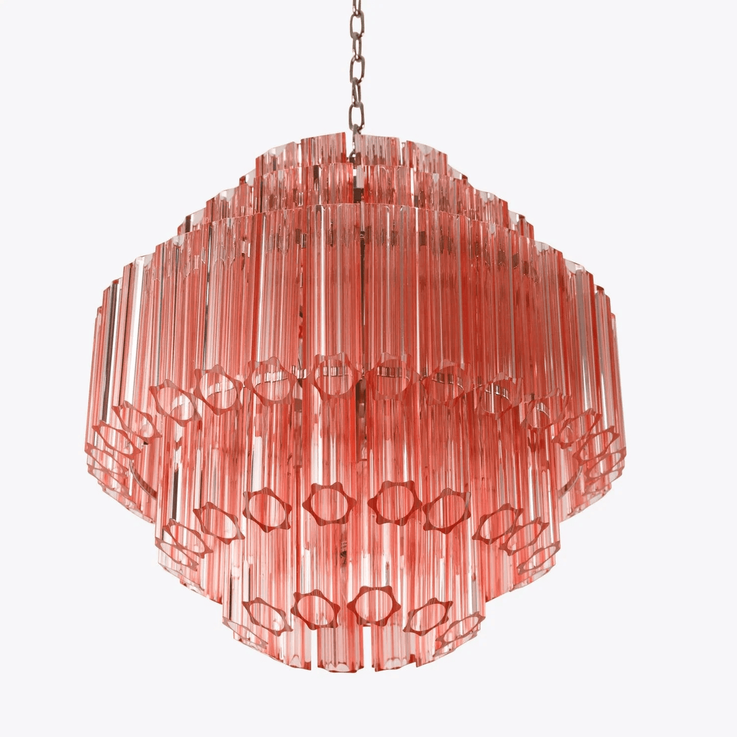 Verona Pink Multi-Tier Chandelier 26"