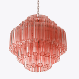 Verona Pink Multi-Tier Chandelier 26"