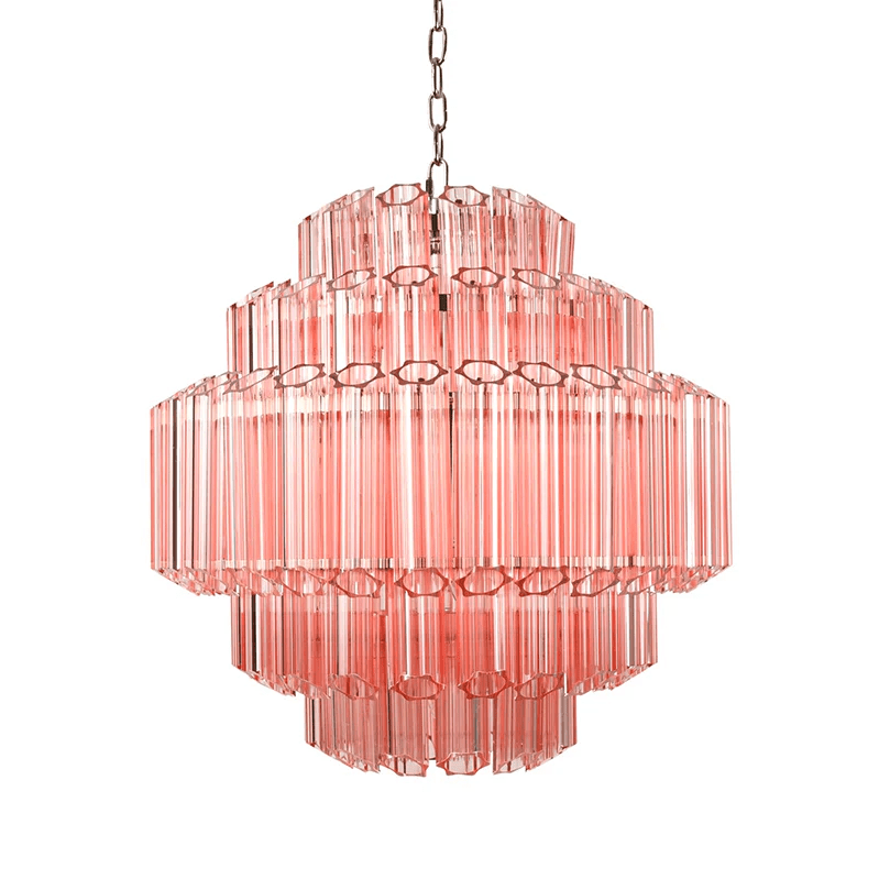 Verona Pink Multi-Tier Chandelier 26"