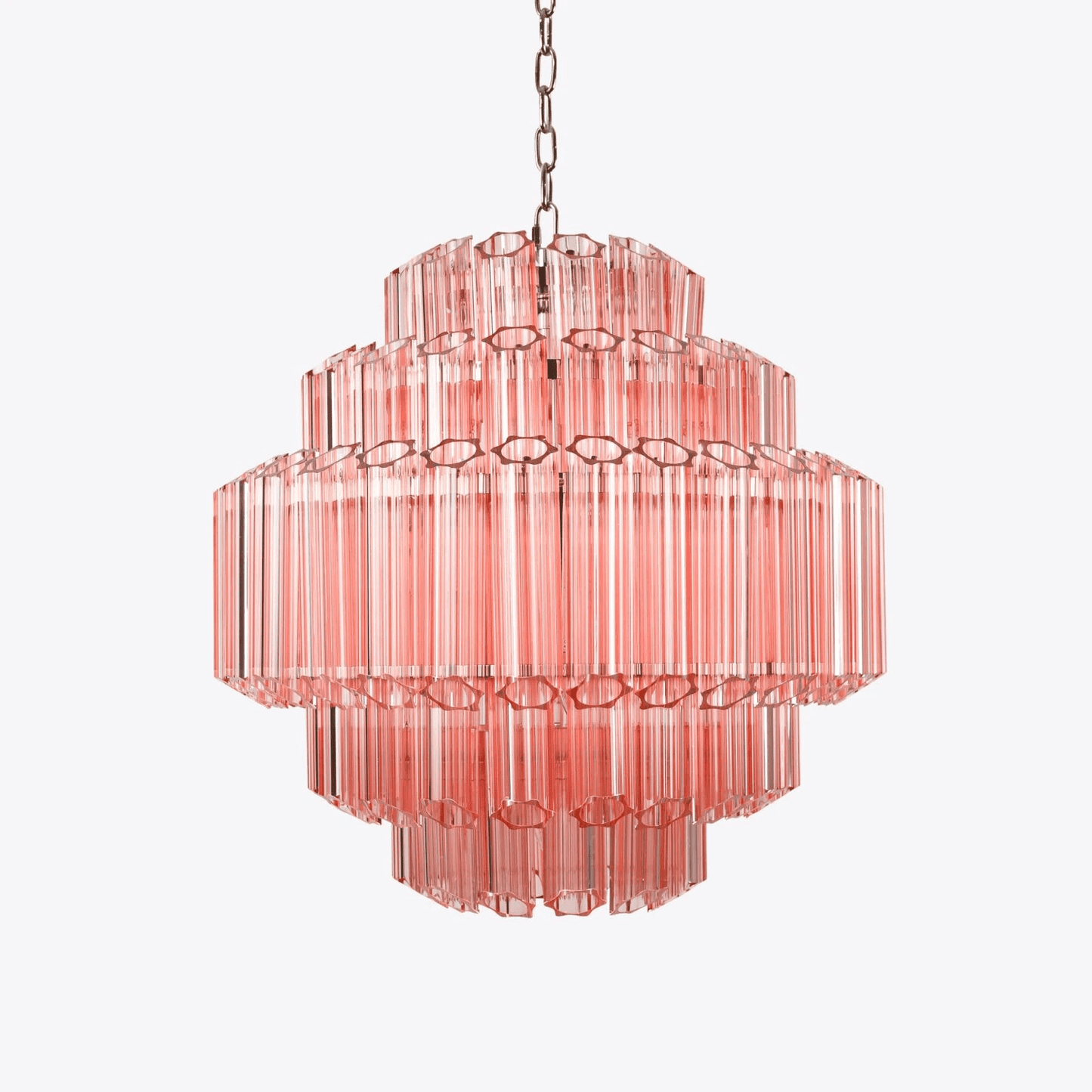 Verona Pink Multi-Tier Chandelier 26"