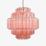 Verona Pink Multi-Tier Chandelier 26"