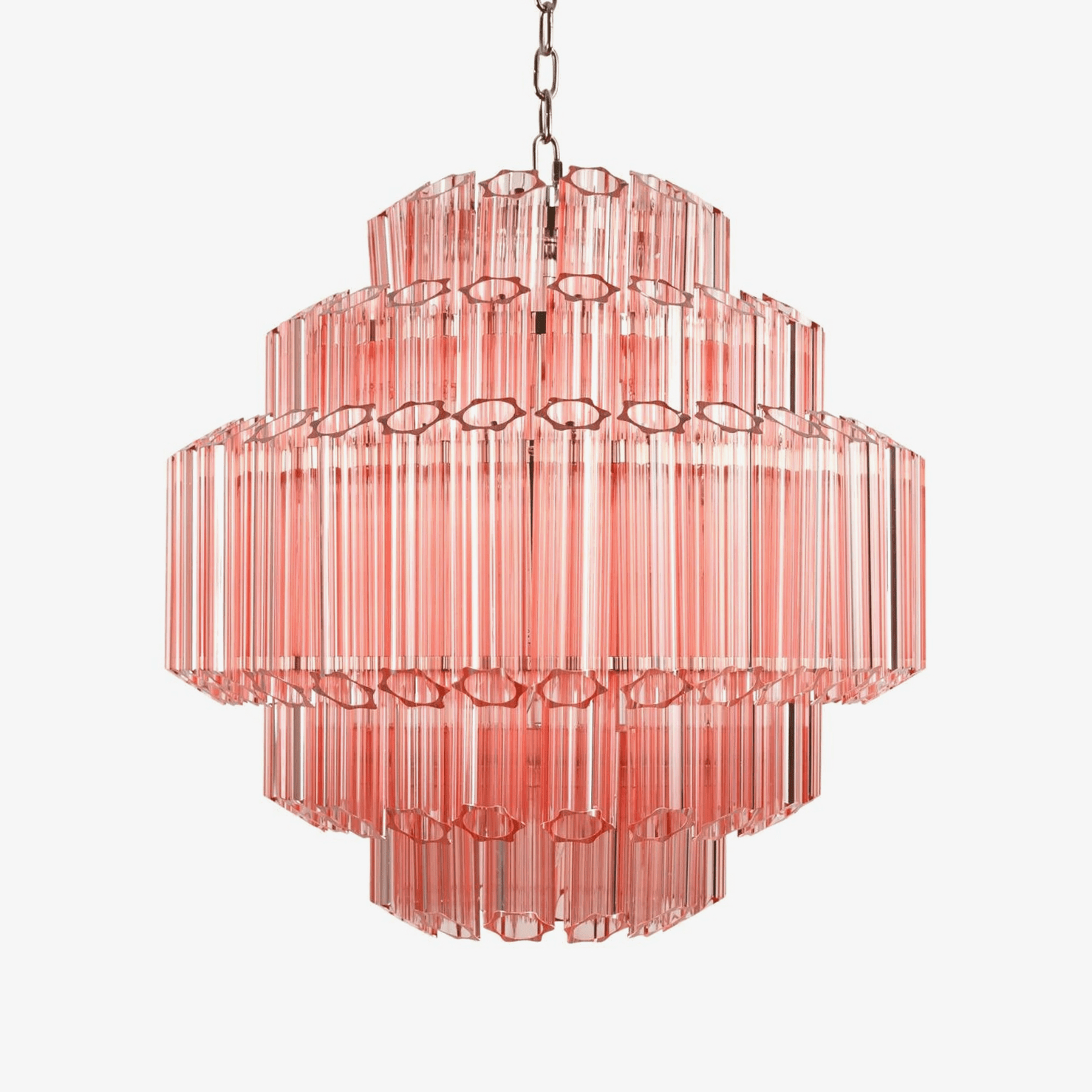 Verona Pink Multi-Tier Chandelier 26"