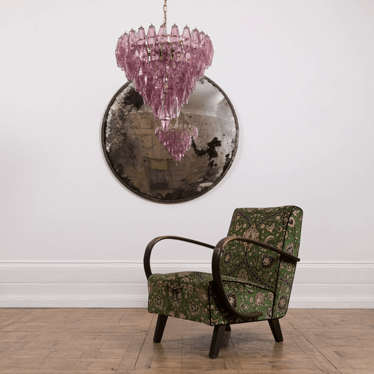Marcello Murano-Style Poliedri Chandelier D31.9"