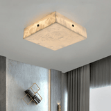 Square Alabaster Flush Mount