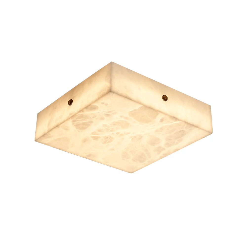 Square Alabaster Flush Mount