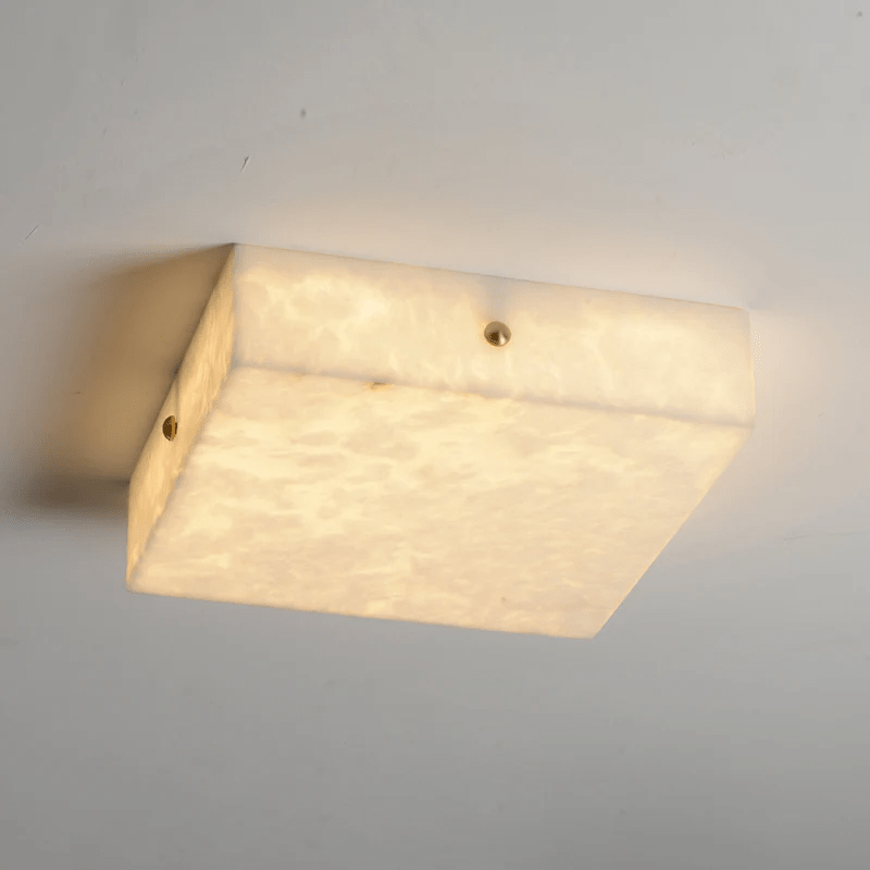 Square Alabaster Flush Mount
