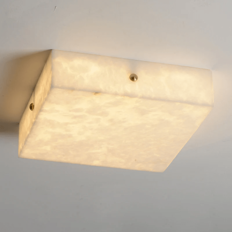 Square Alabaster Flush Mount
