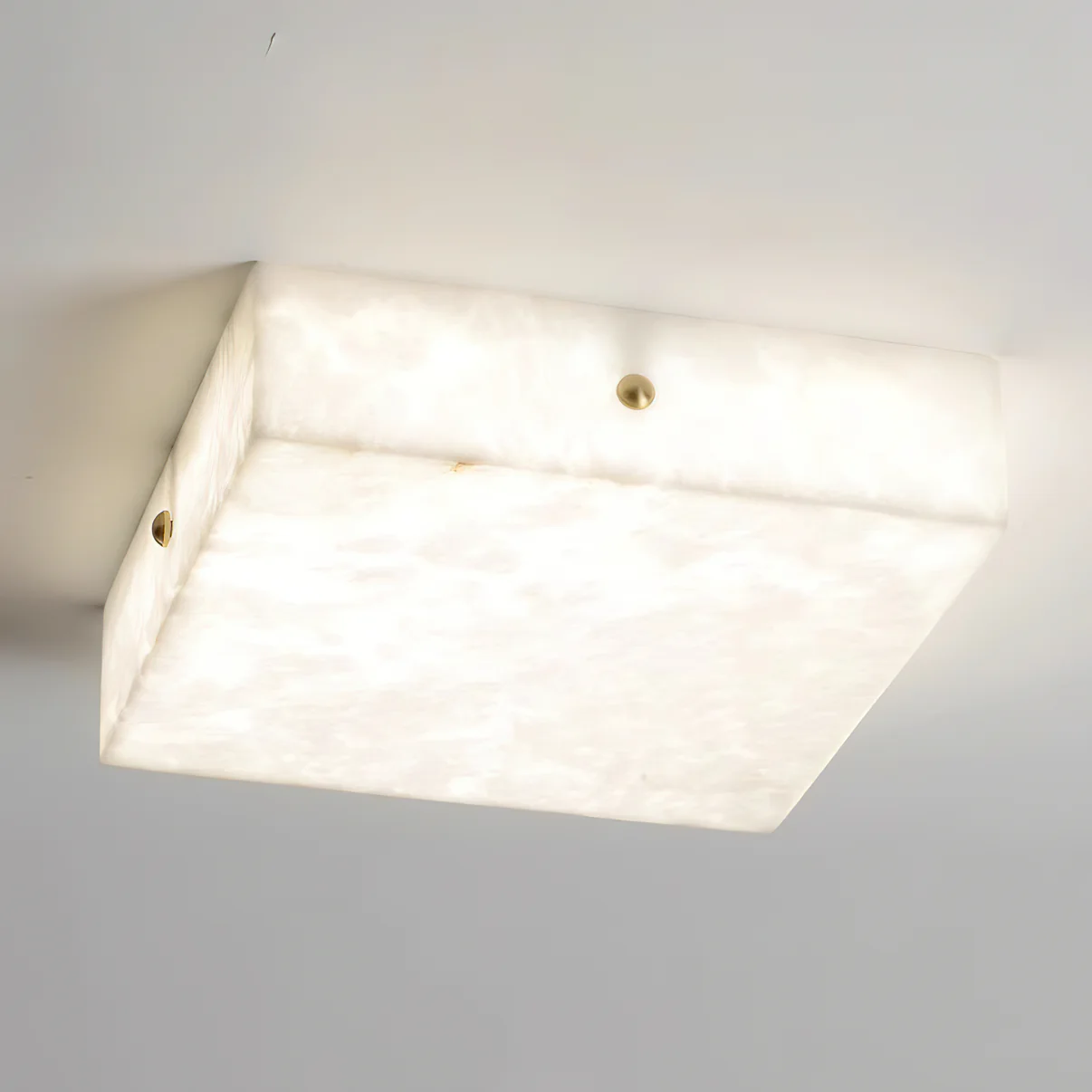 Square Alabaster Flush Mount