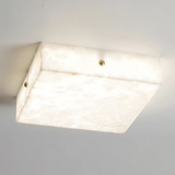 Square Alabaster Flush Mount
