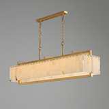 Hamptons Alabaster Rectangular Chandelier 39" 49"