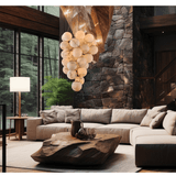 Cluster Alabaster Globe Chandelier