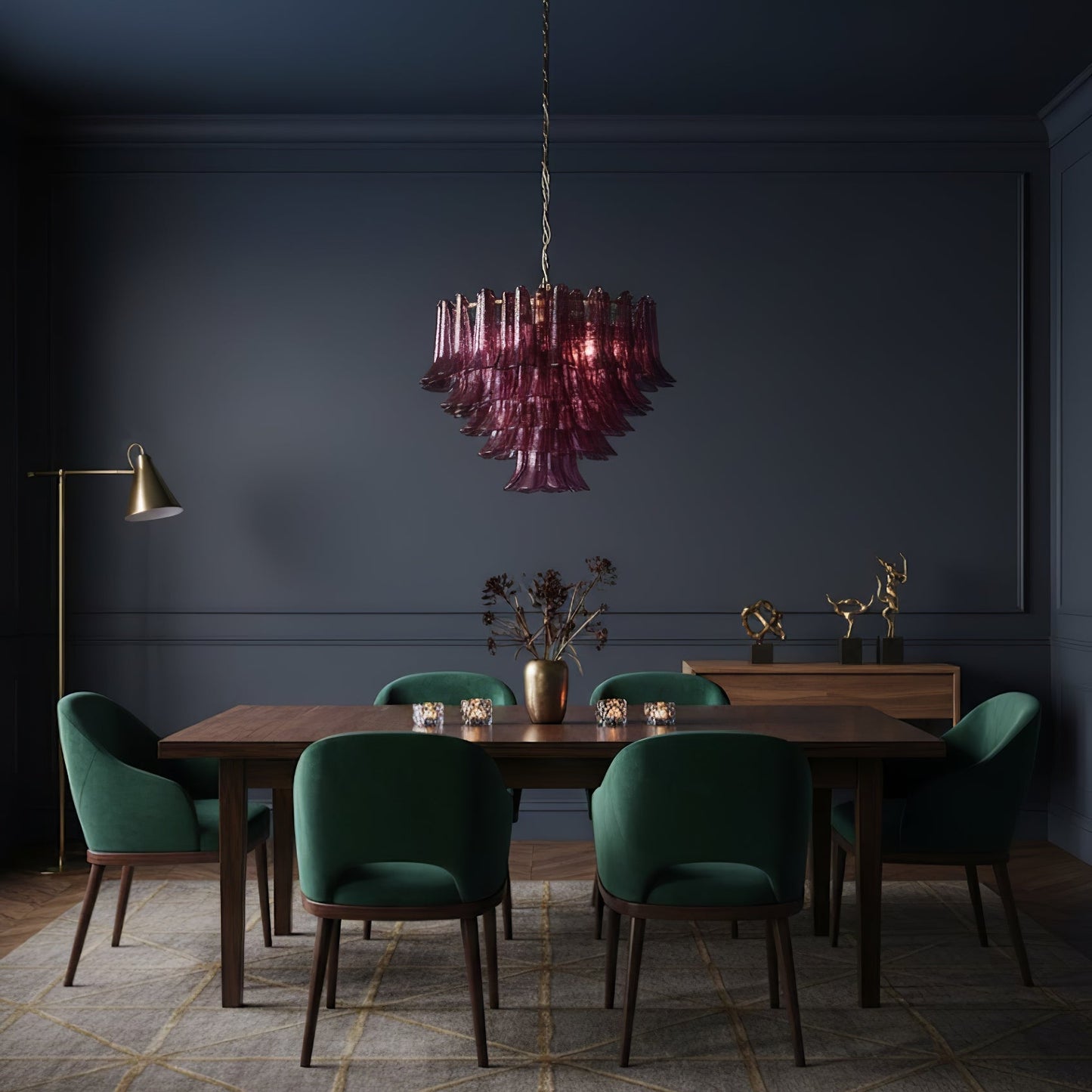 Amethyst Bloom Chandelier