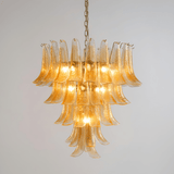 Amber Glass Petals Chandelier 26″