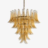 Amber Glass Petals Chandelier 26″