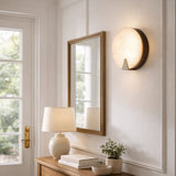 Solaris Halo Alabaster Wall Light