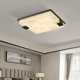 Square Alabaster Flush Mount