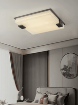 Square Alabaster Flush Mount
