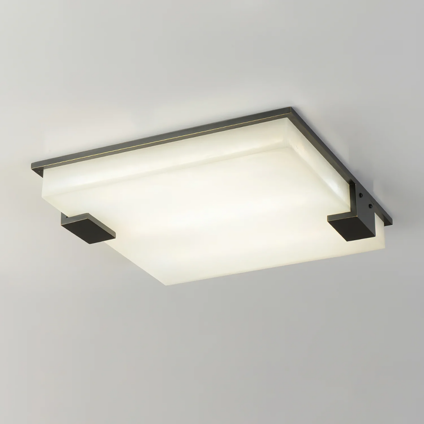 Square Alabaster Flush Mount
