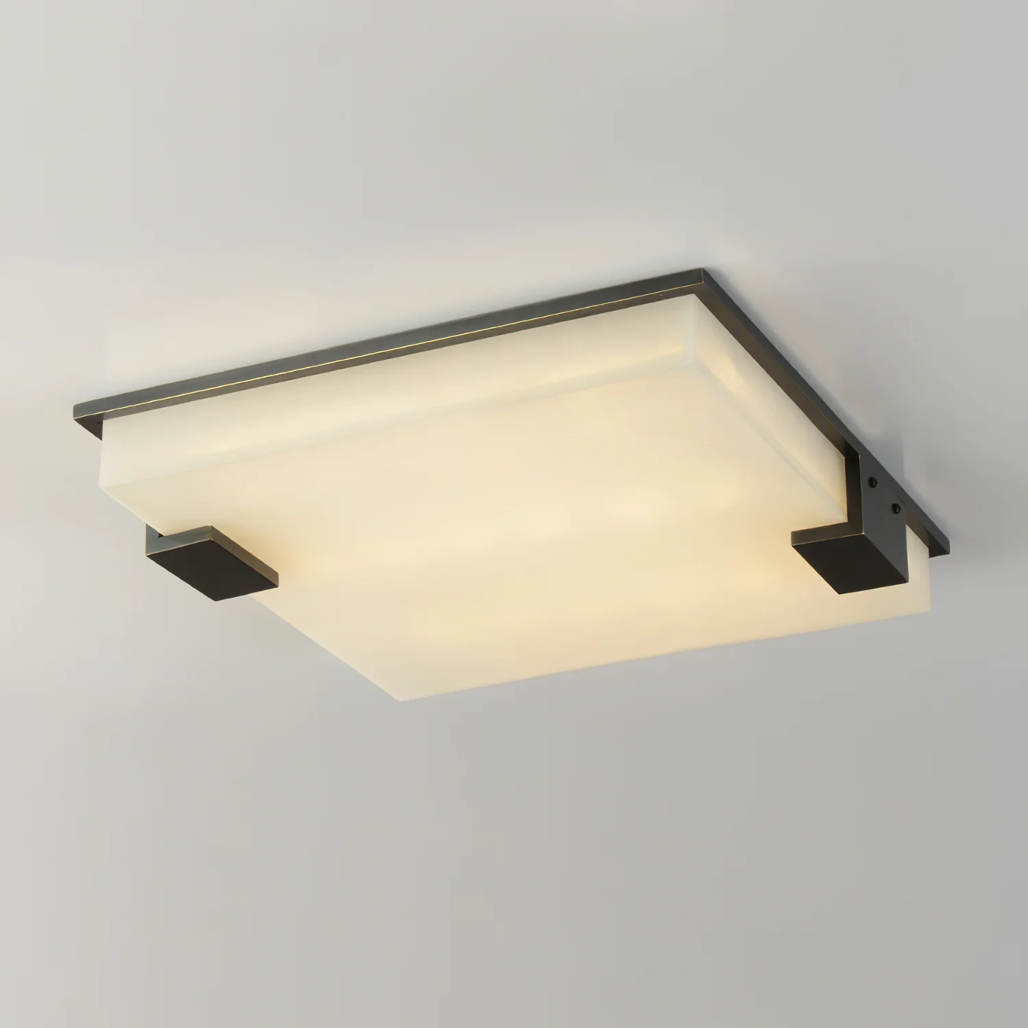 Square Alabaster Flush Mount