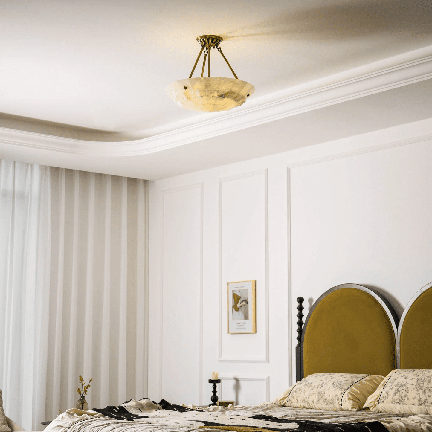 Aureon Alabaster Flush Mount