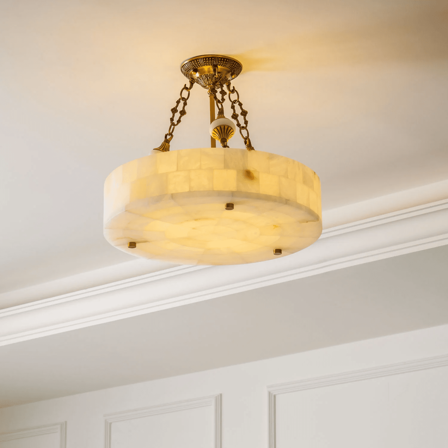 Lumisora Alabaster Flush Mount