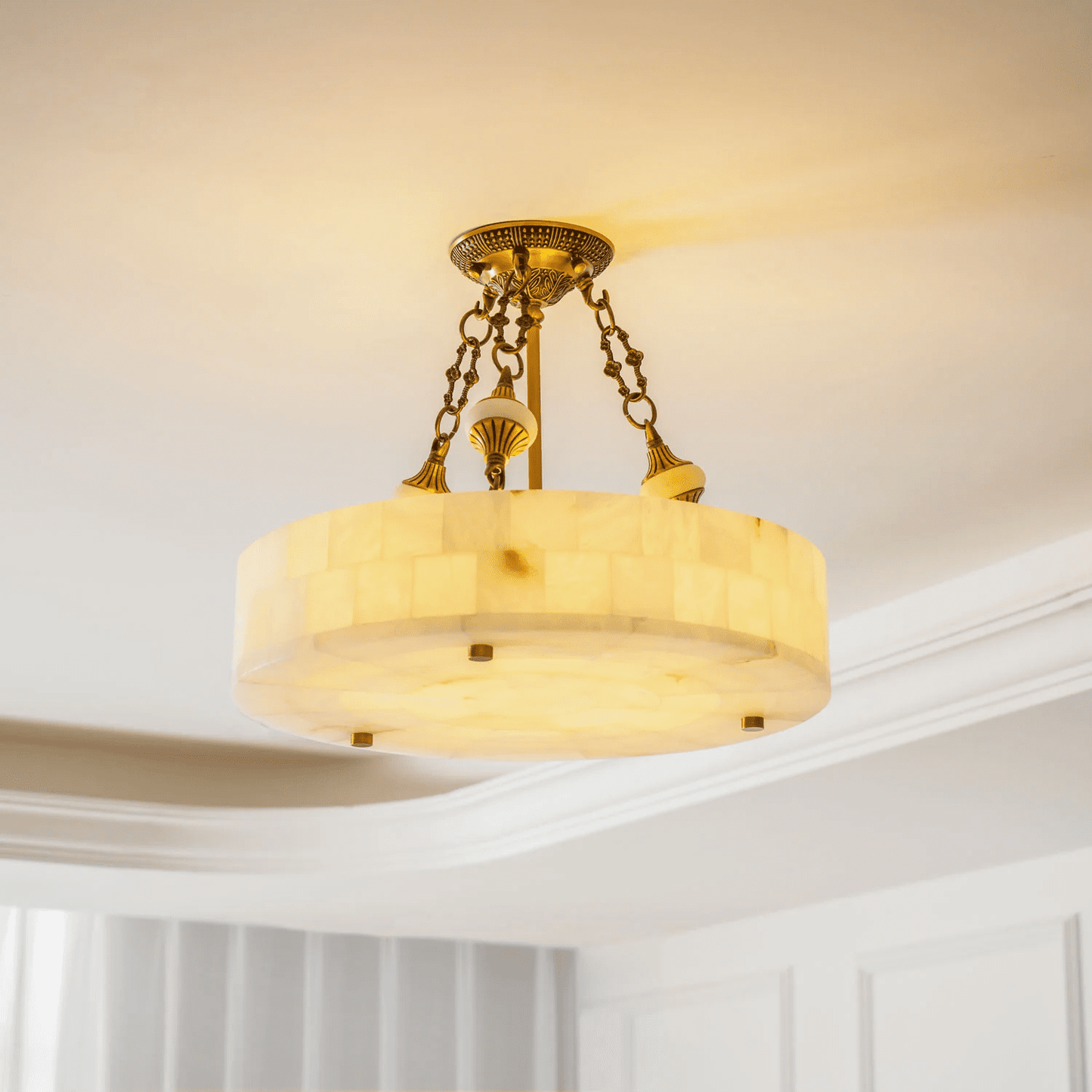Lumisora Alabaster Flush Mount