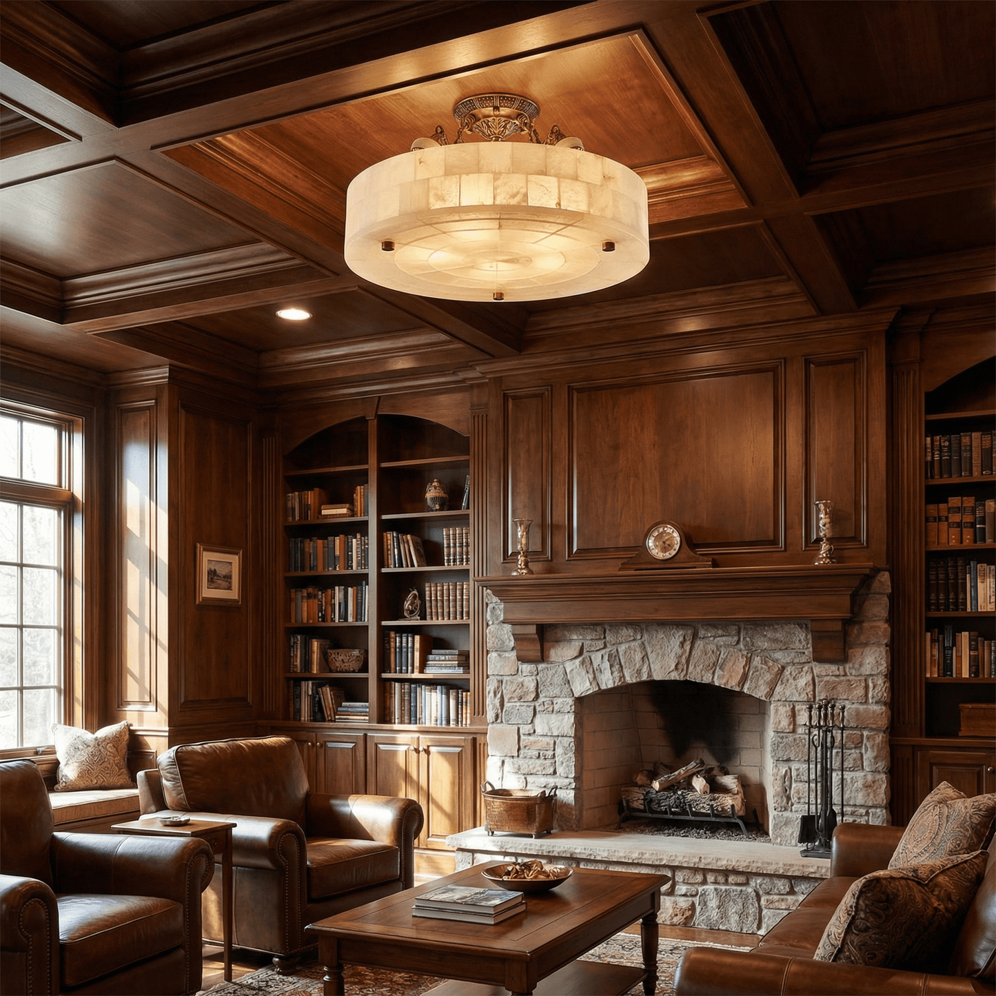 Lumisora Alabaster Flush Mount