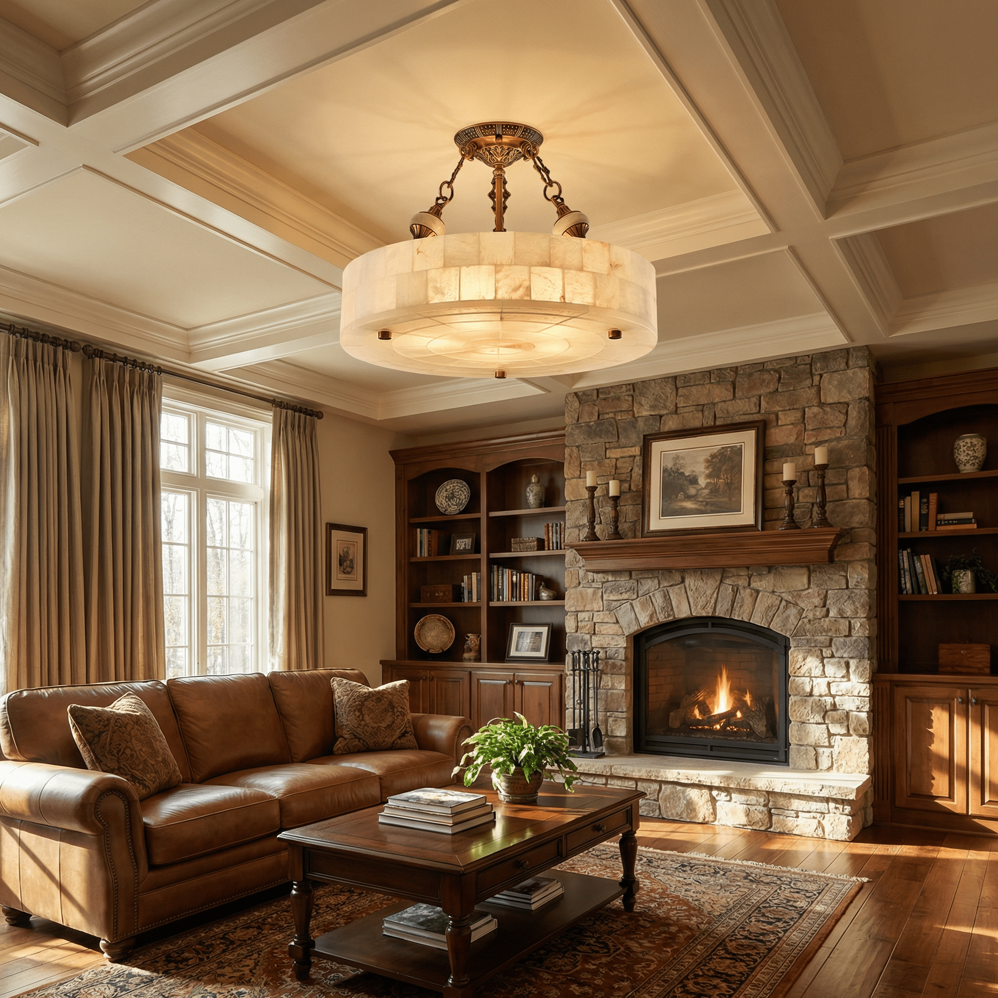 Lumisora Alabaster Flush Mount