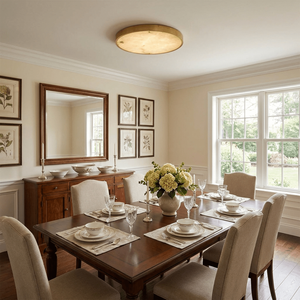 Calista Alabaster Flush Mount