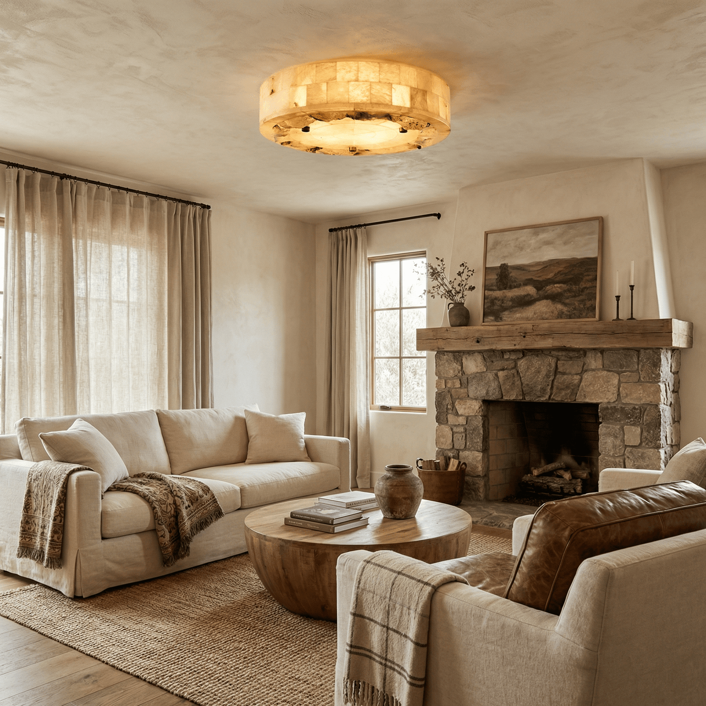 Luriel Alabaster Flush Mount