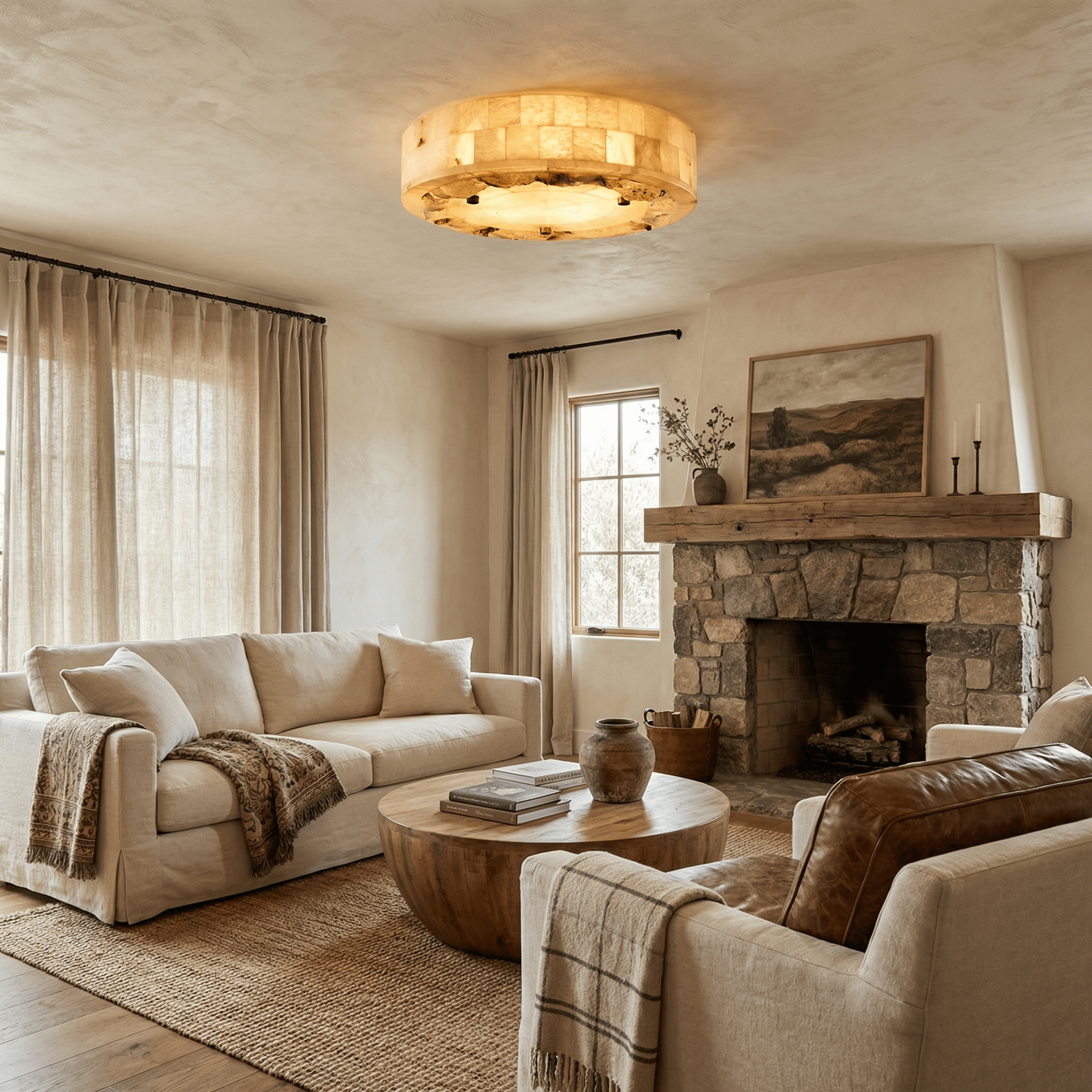 Luriel Alabaster Flush Mount