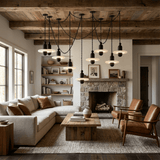 Orbital Drift Chain Alabaster Chandelier
