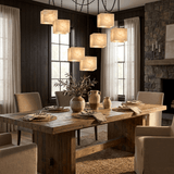 Cascade Chain Cube Alabaster Chandelier