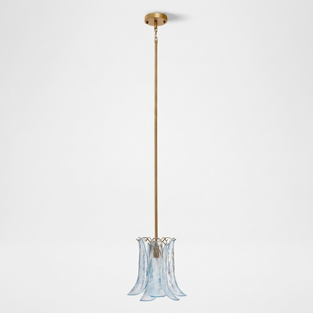 Olive Petal Glass Pendant Lamp