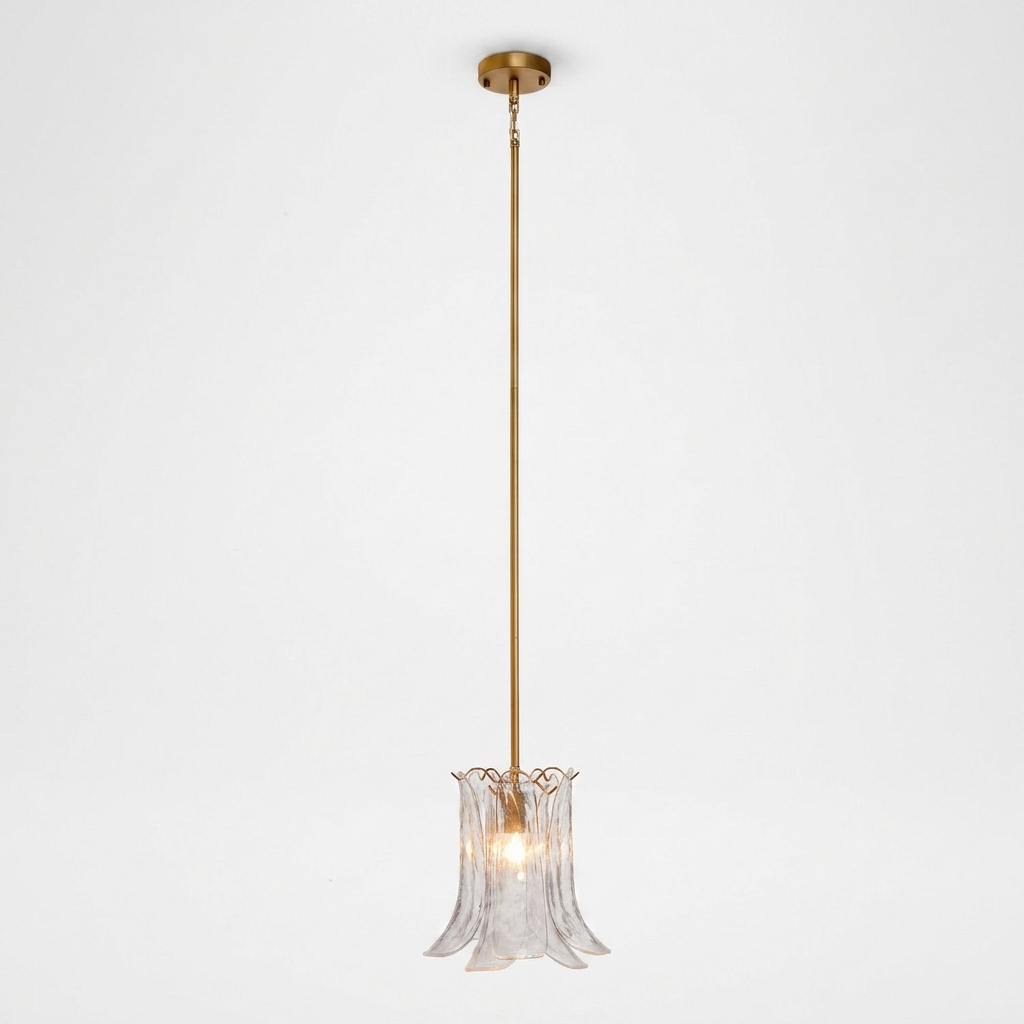 Olive Petal Glass Pendant Lamp