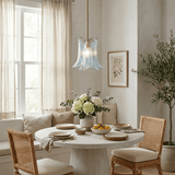 Olive Petal Glass Pendant Lamp