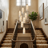 Tiered Alabaster Cluster Chandelier