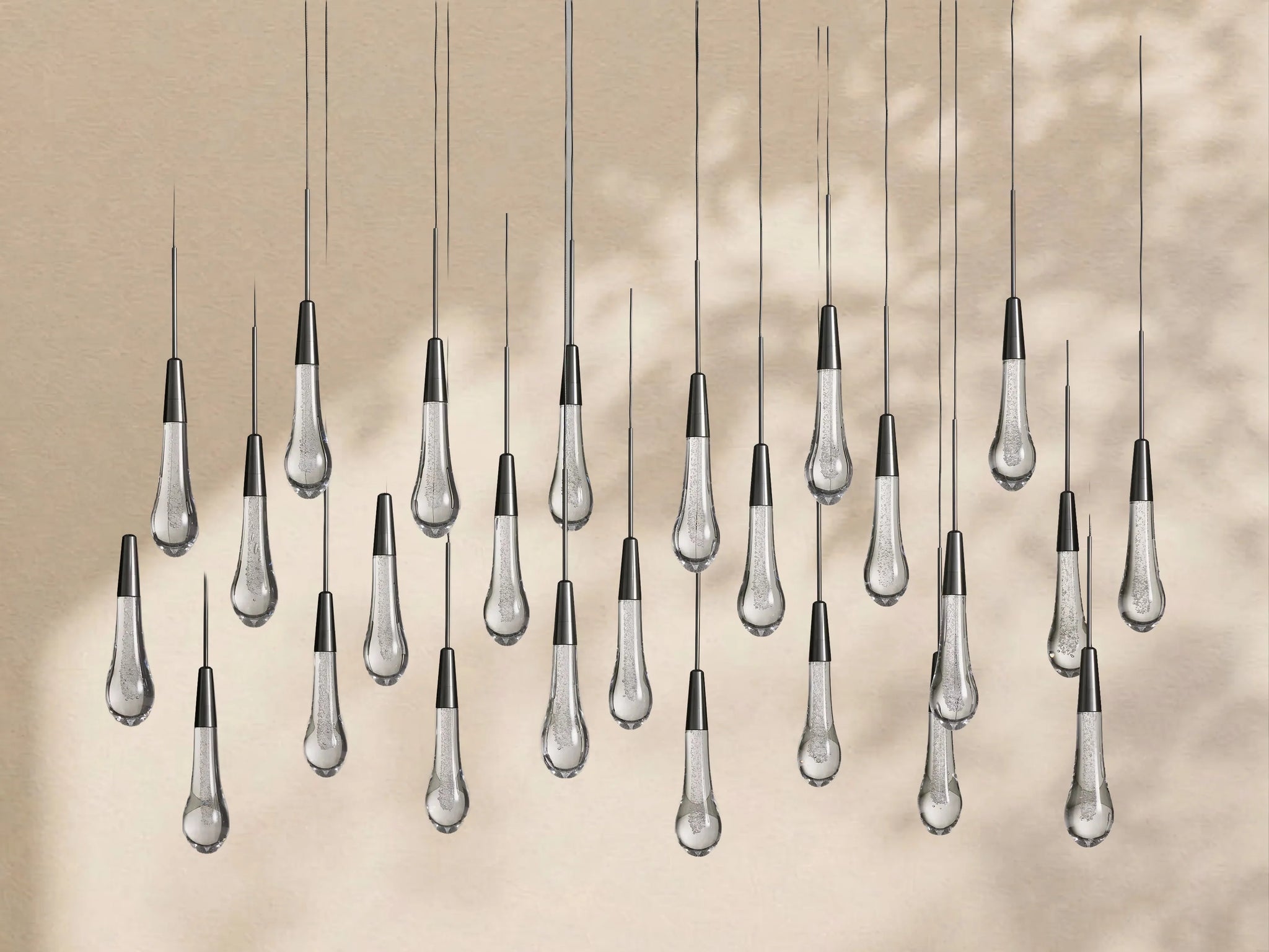 Soltaire Glass Linear Chandelier