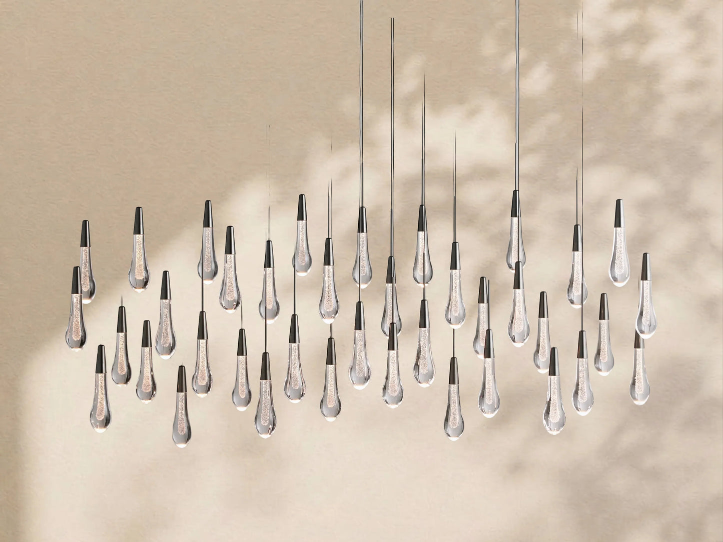 Soltaire Glass Linear Chandelier