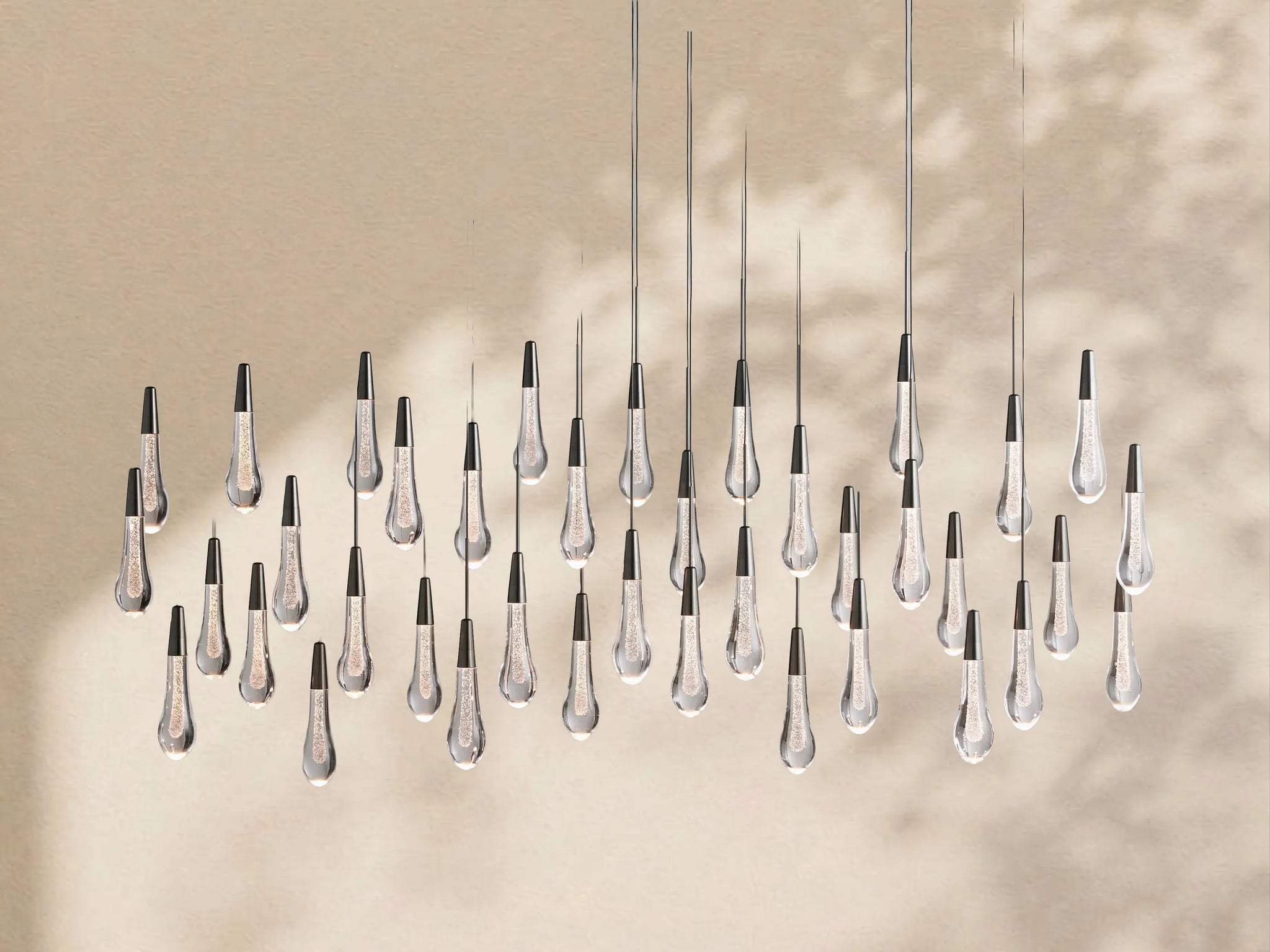 Soltaire Glass Linear Chandelier